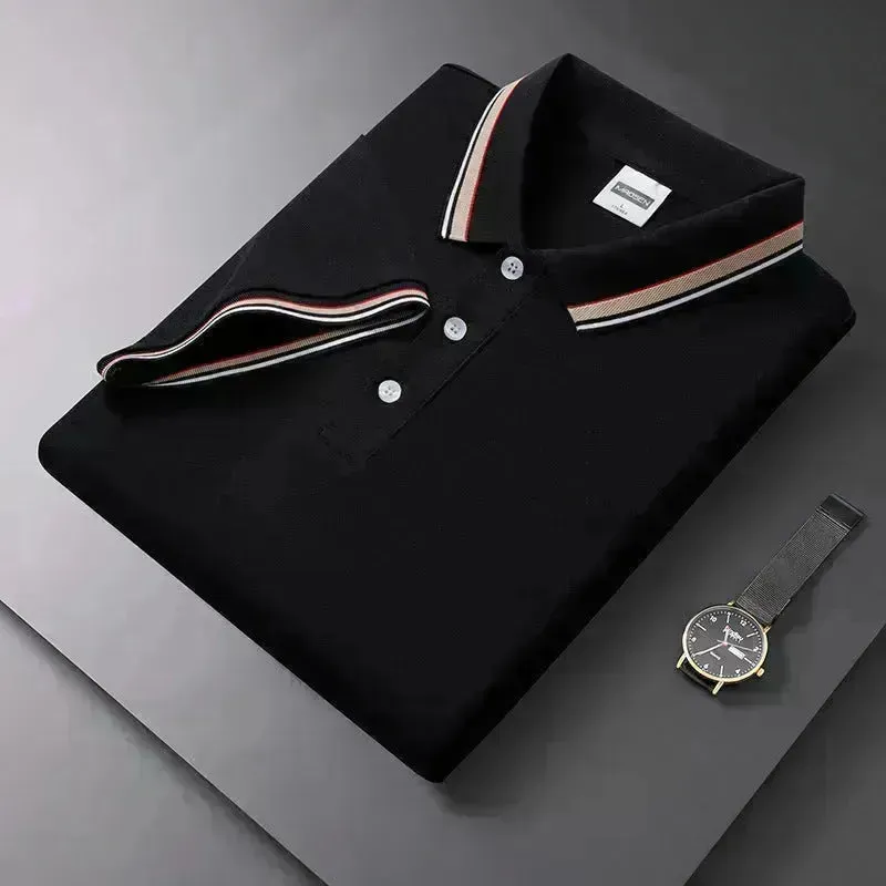 Summer Men's Polo Shirt Lapel T-shirt Collar T-shirt for Men