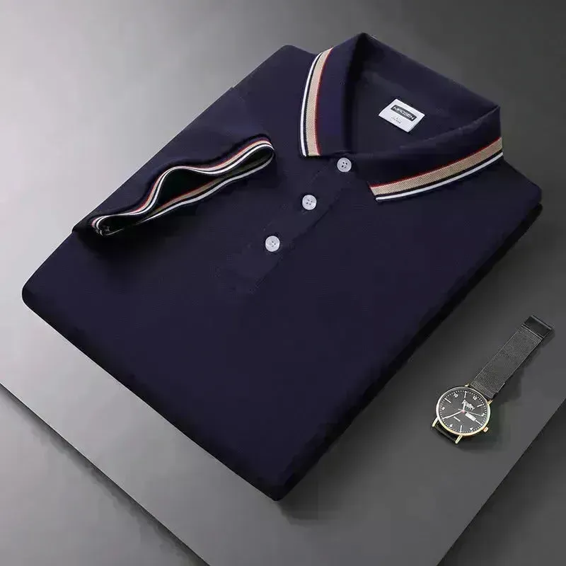 Summer Men's Polo Shirt Lapel T-shirt Collar T-shirt for Men