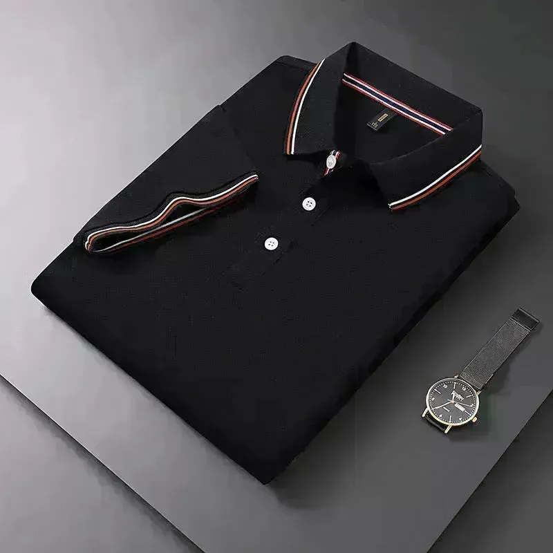 Summer Men's Polo Shirt Lapel T-shirt Collar T-shirt for Men