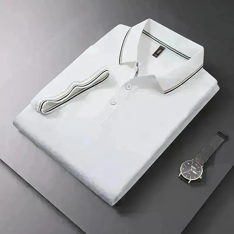 Summer Men's Polo Shirt Lapel T-shirt Collar T-shirt for Men