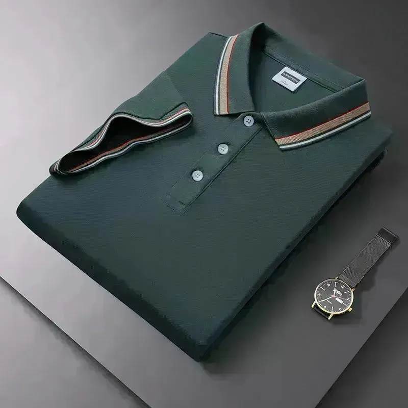 Summer Men's Polo Shirt Lapel T-shirt Collar T-shirt for Men