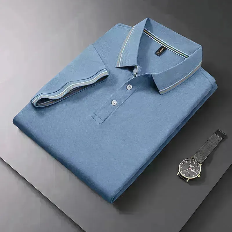 Summer Men's Polo Shirt Lapel T-shirt Collar T-shirt for Men