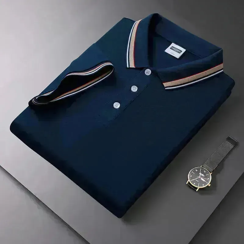 Summer Men's Polo Shirt Lapel T-shirt Collar T-shirt for Men