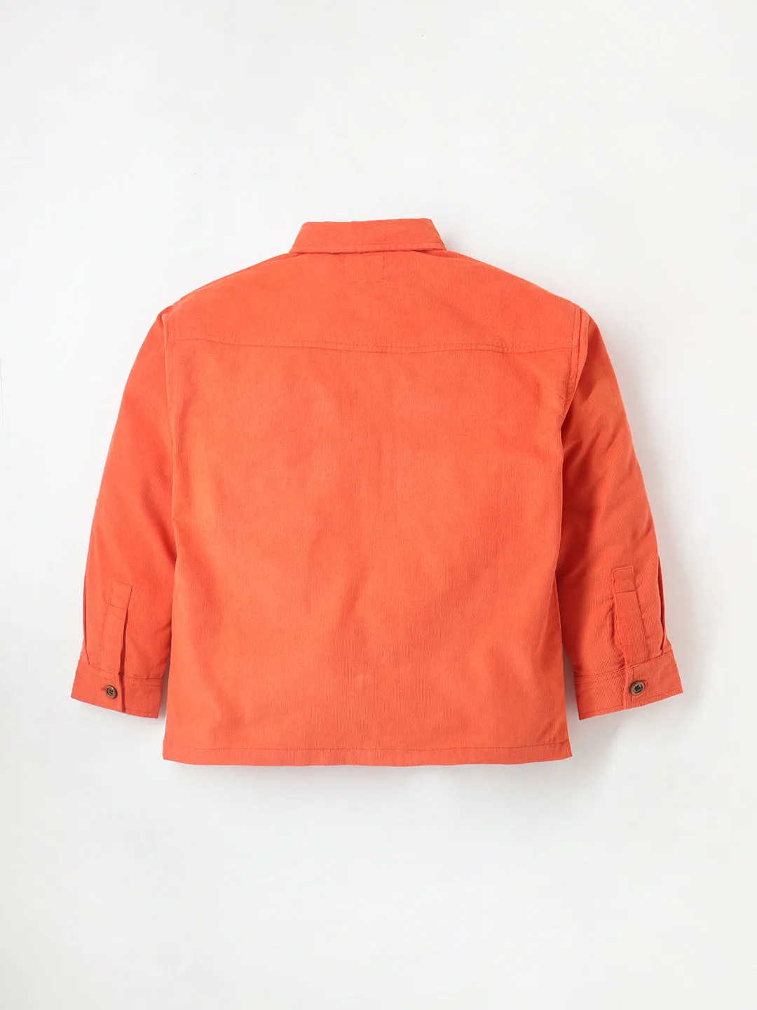 Sunny Delight Orange Double Pocket Corduroy Shirt