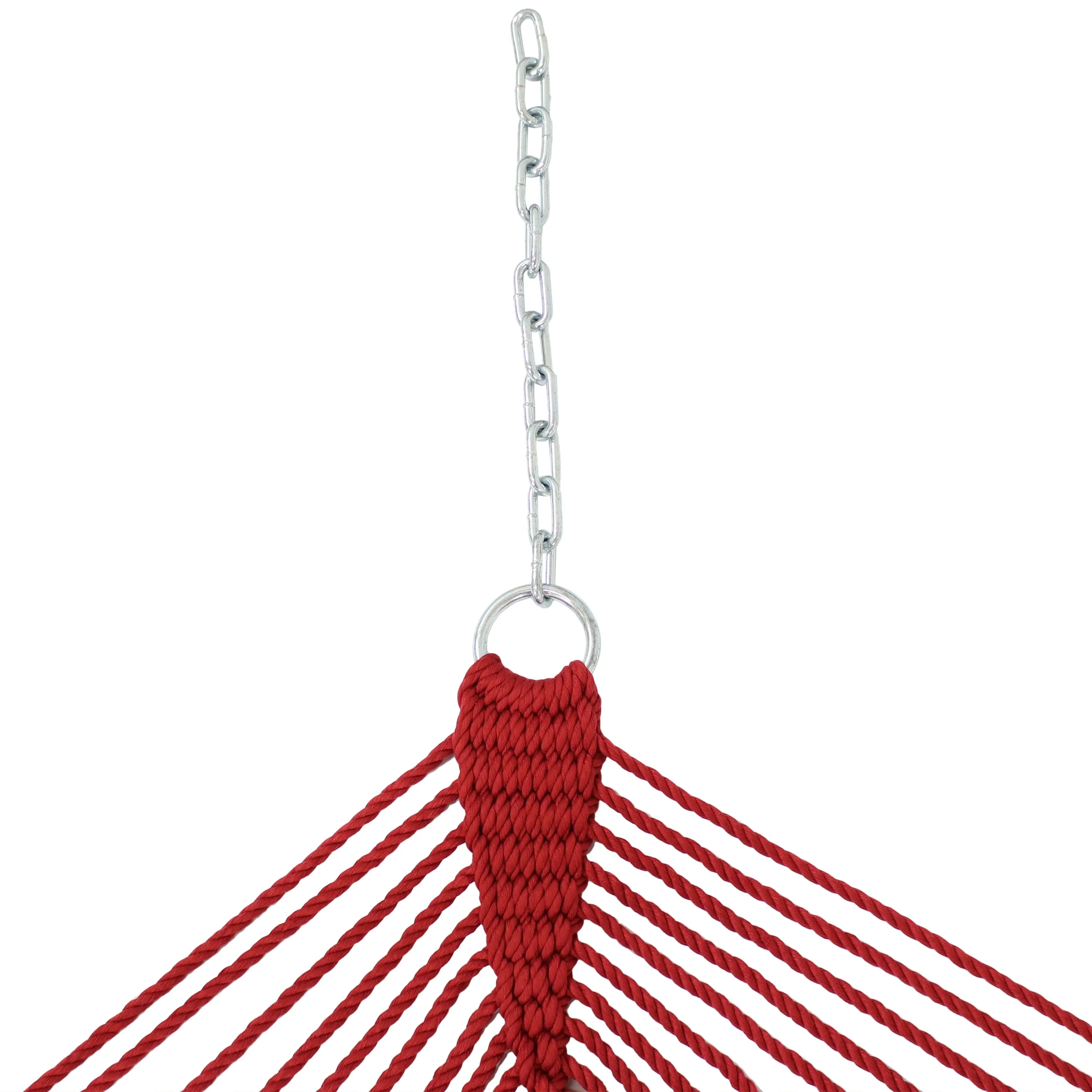 Sunnydaze 2-Person Soft-Spun Polyester Rope Hammock with Stand