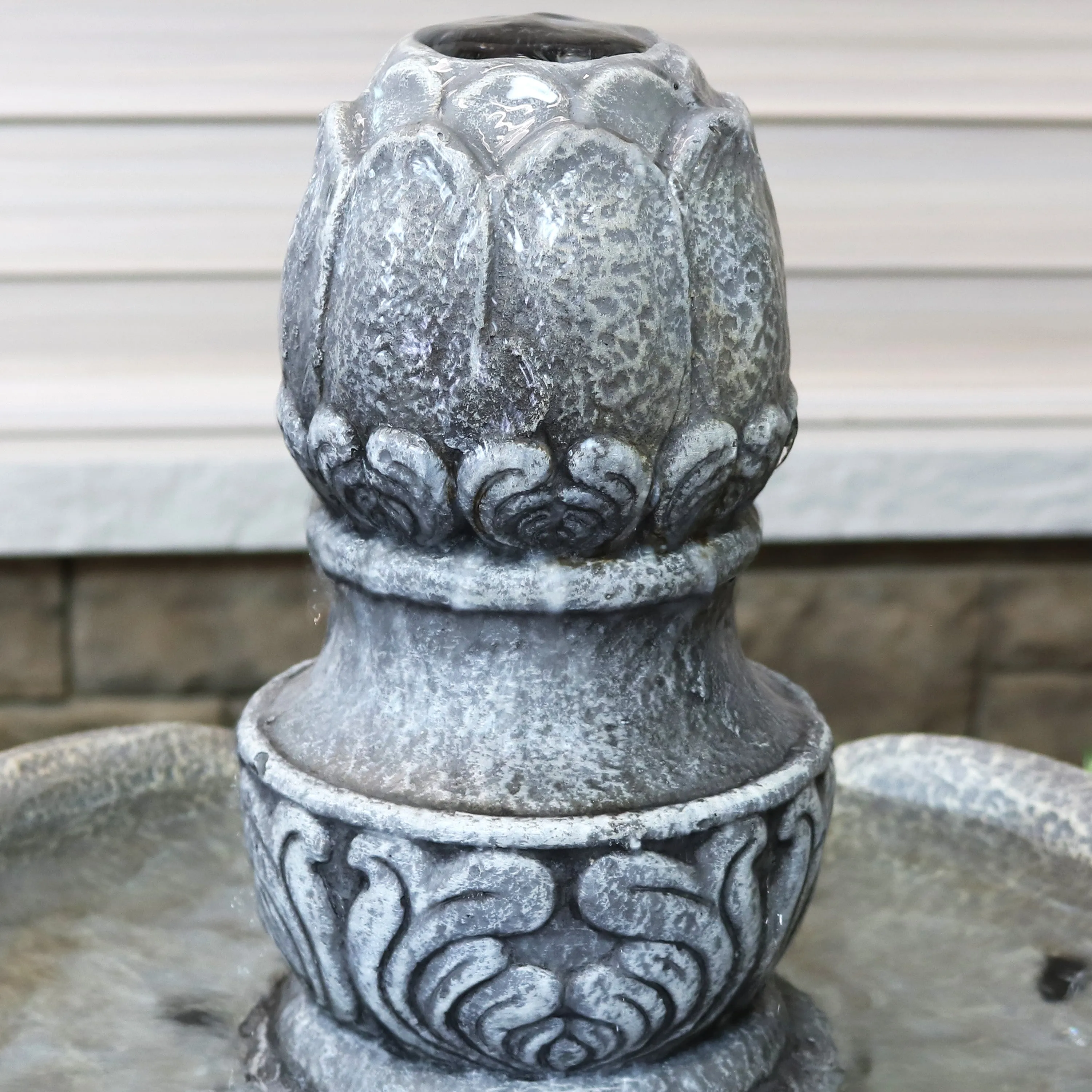 Sunnydaze 2-Tier Outdoor Water Fountain - French Garden Design - 50"