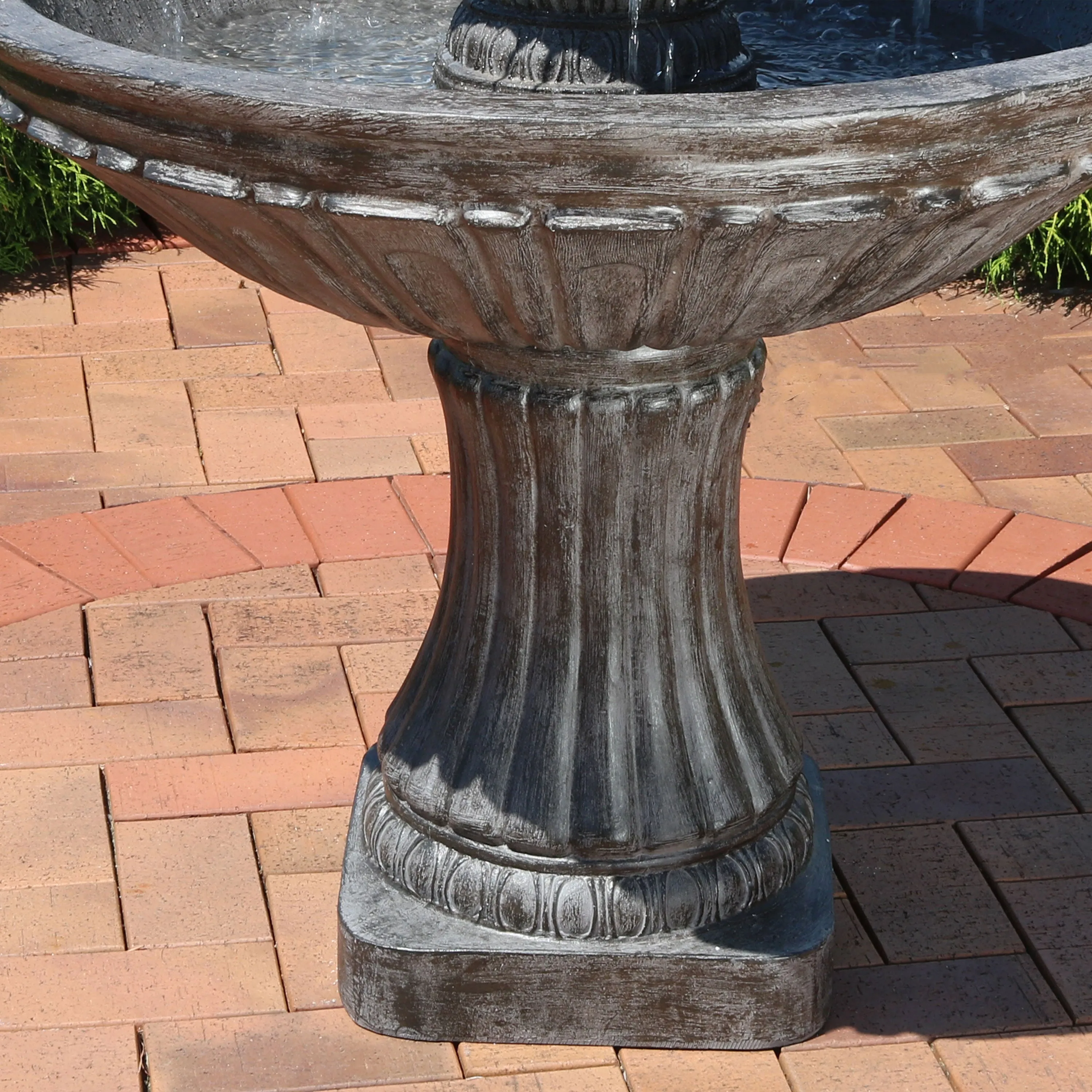 Sunnydaze Classic Designer 3-Tier Outdoor Water Fountain - 55" H