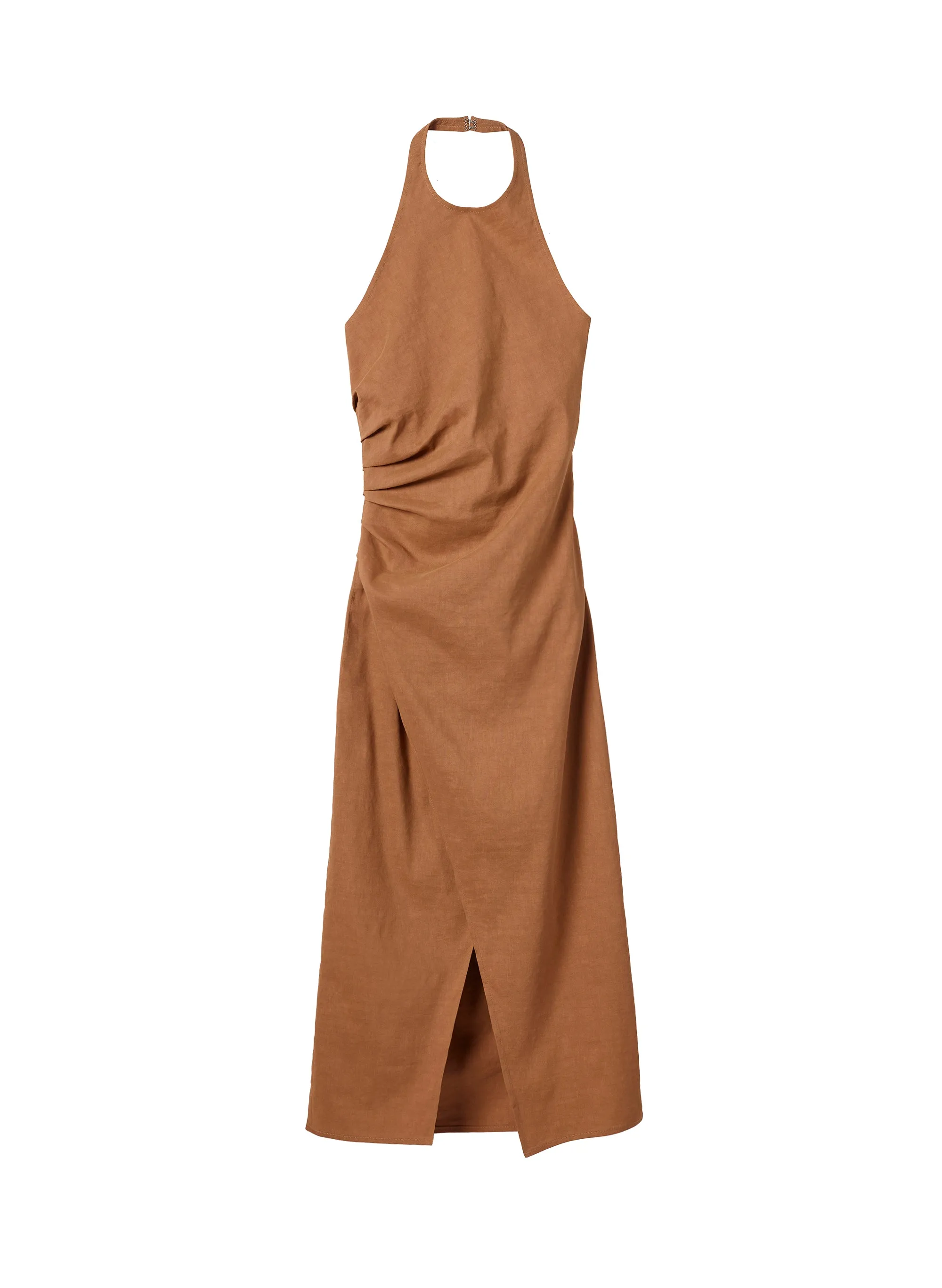 Sylvie Linen Midi Halter Dress