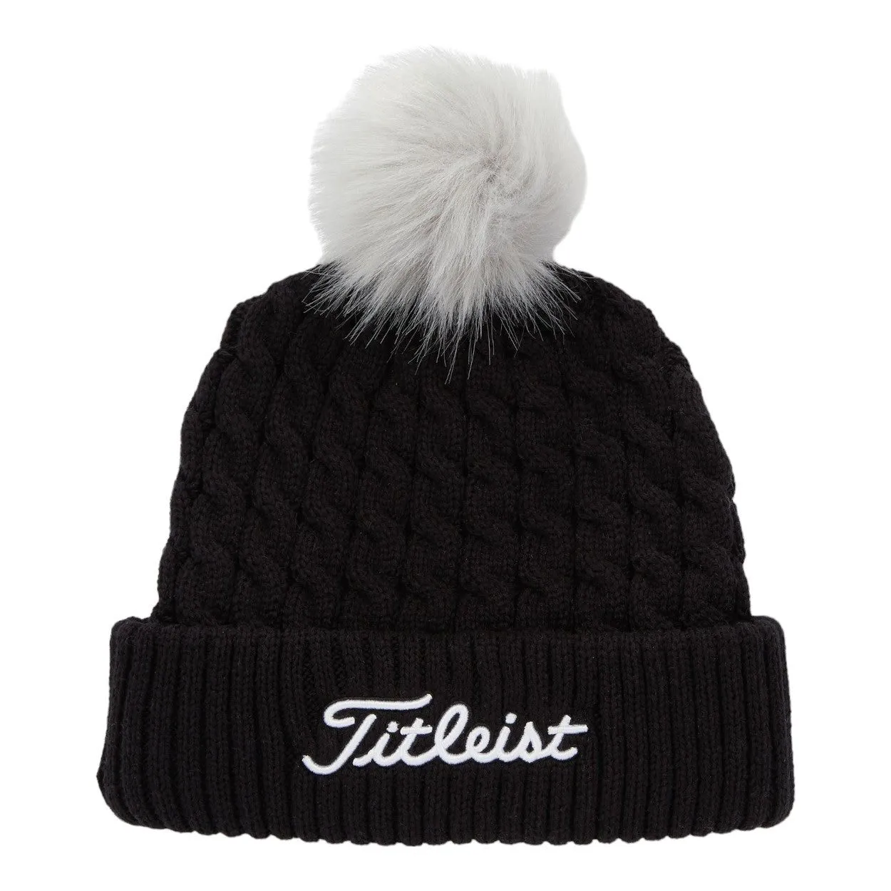 Titleist Cable Knit Pom Pom Golf Beanie TH23WCKNPN2