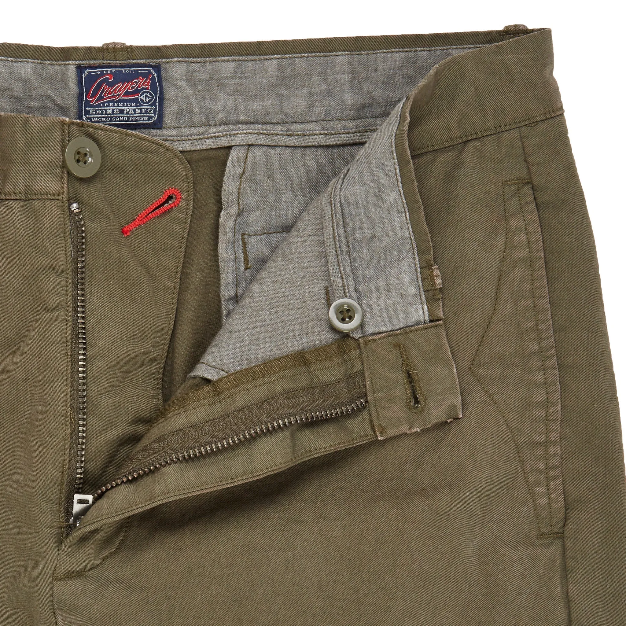 Twill Newport Slim Fit Chino - Olive Green