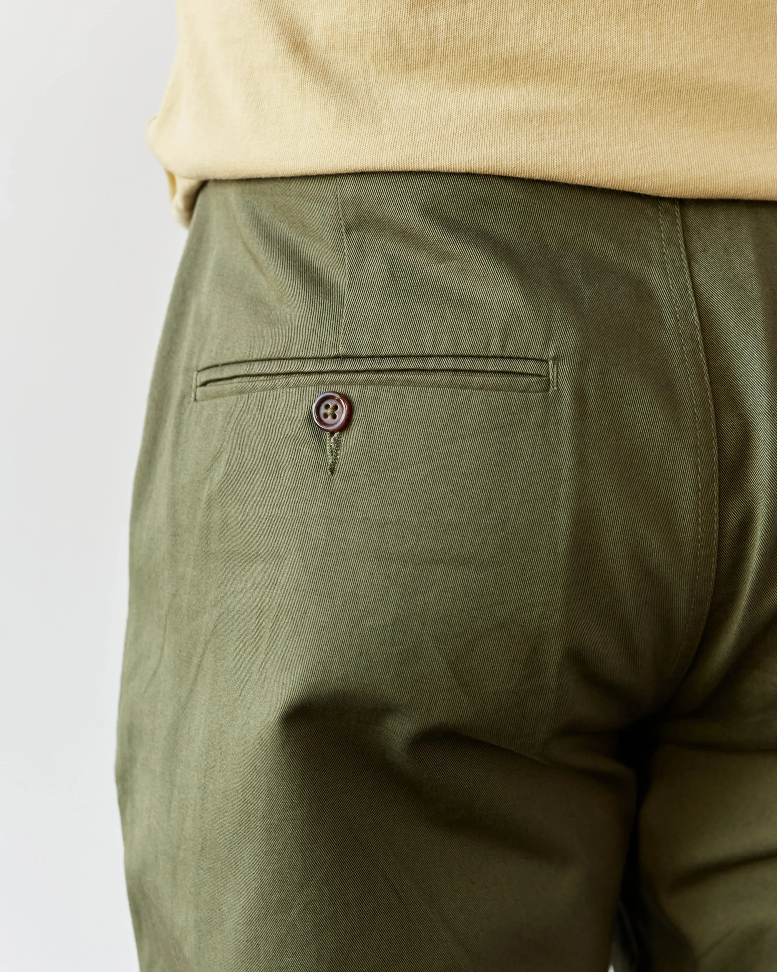 Universal Works Military Chino Twill, Light Olive