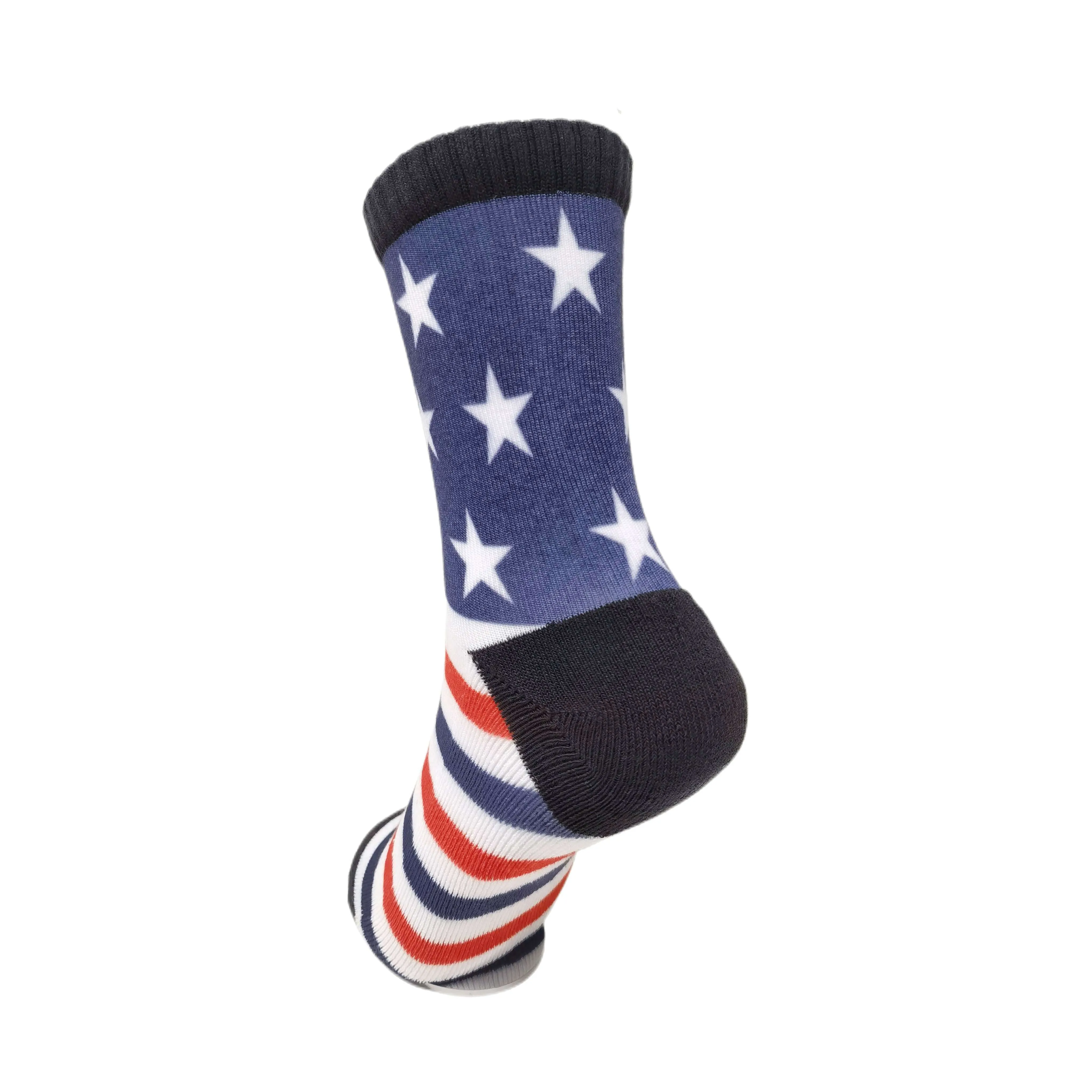 USA American Flag Socks Patriotic Crew Socks for Men/Women Striped Stars Socks Gift, 4 Pack