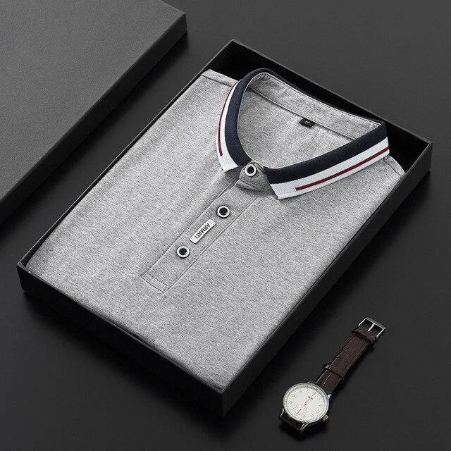 West Louis™ Short Sleeved Cotton Fashion Polo Shirt