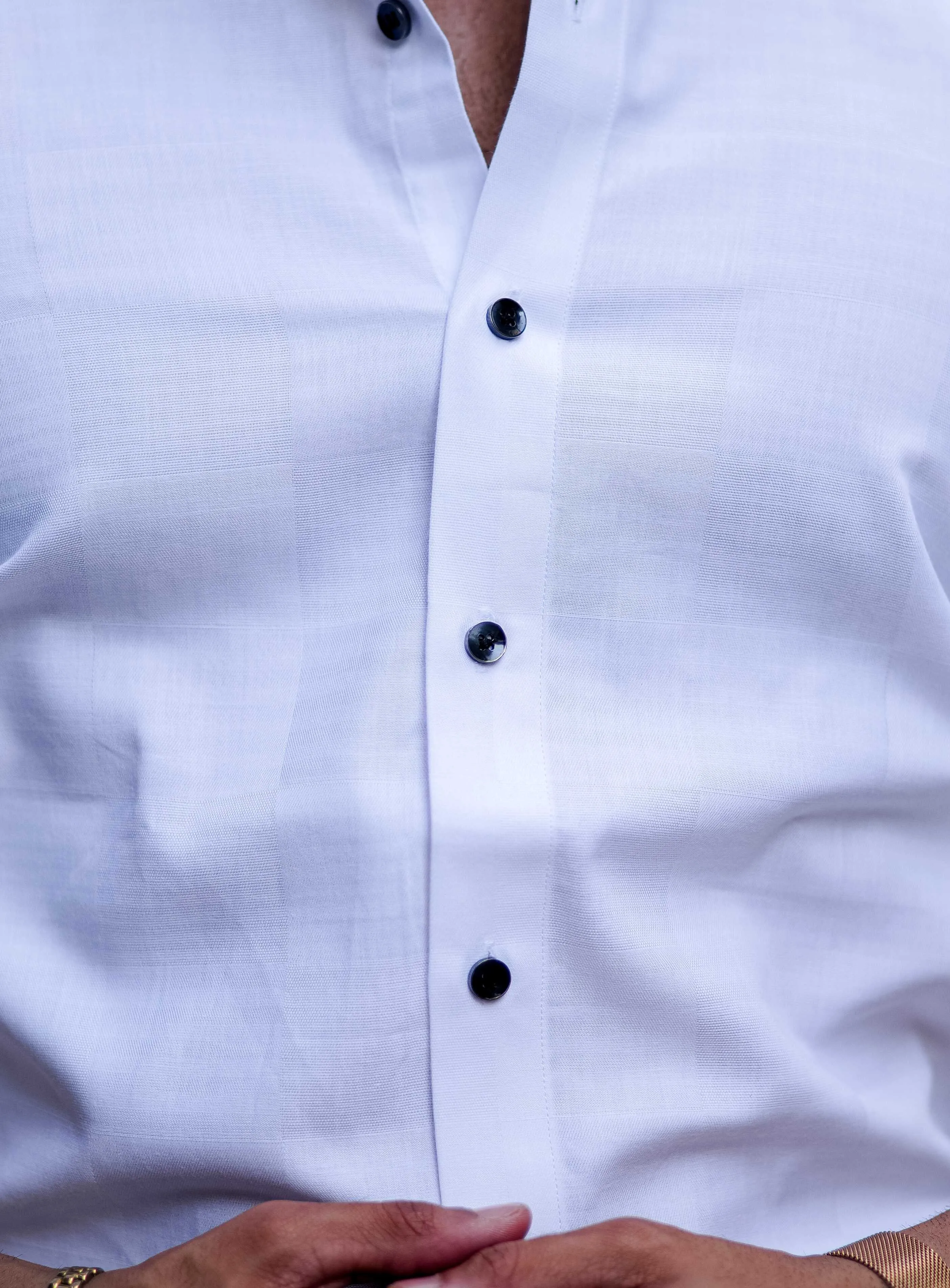 White Texture Premium Cotton Shirt