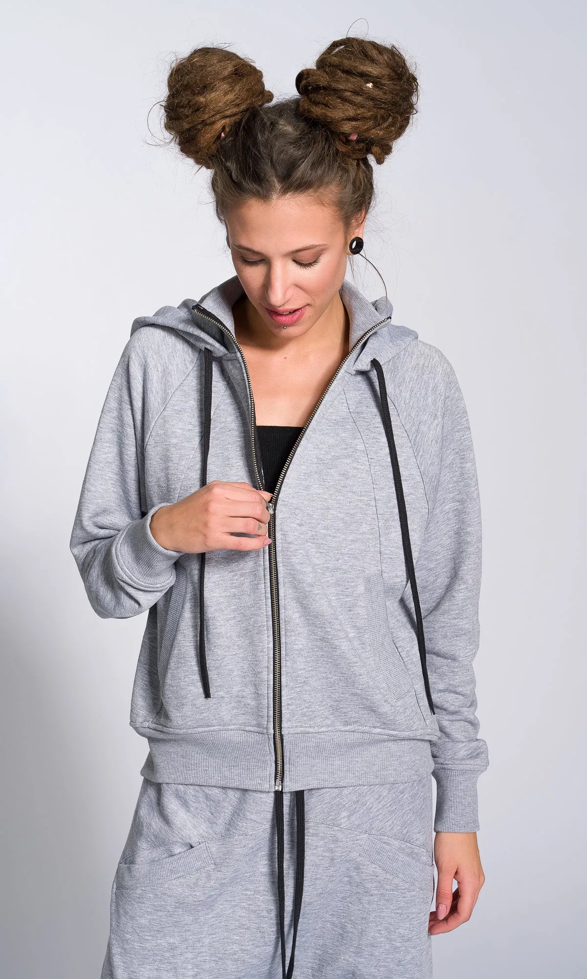 Zip-up Hooded Sweatshirt